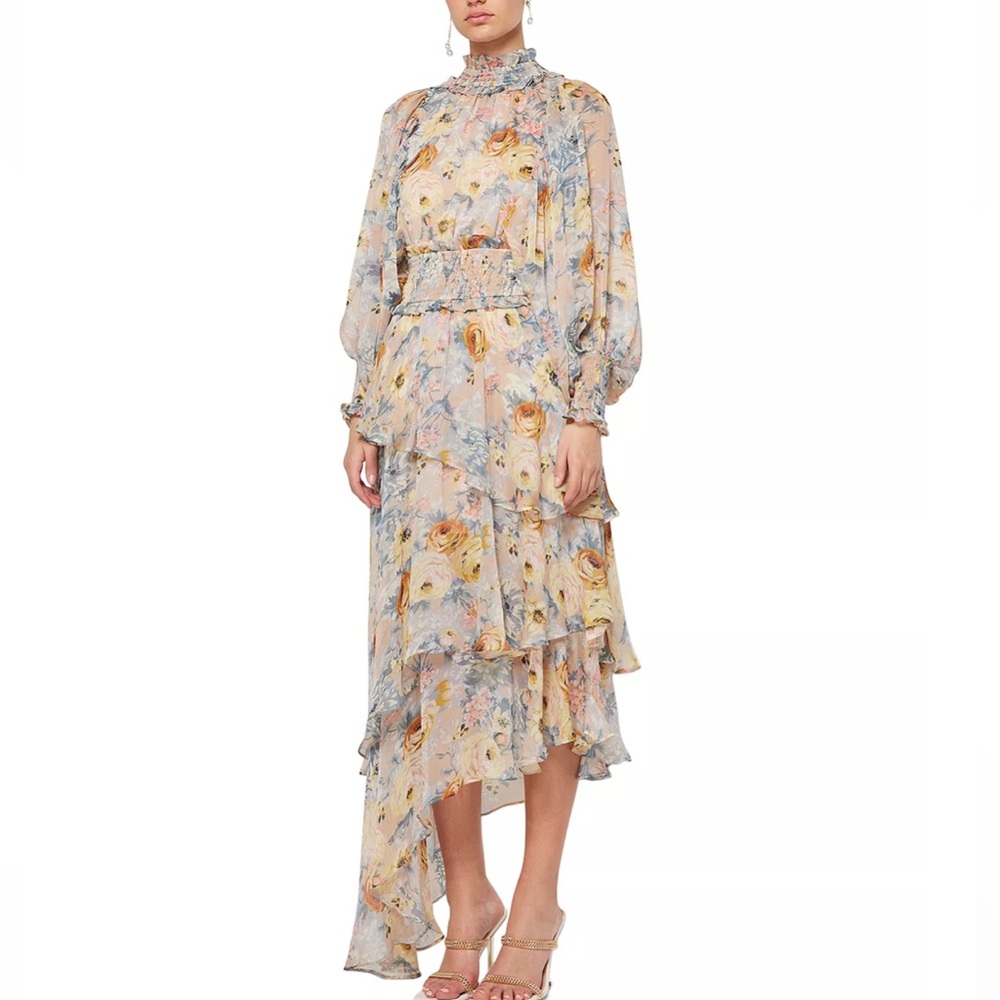 Elliat Astrid Asymmetric Tiered Dress, size XS.